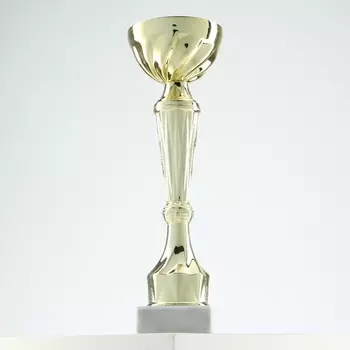 Кубок 151С, наградная фигура, золото, подставка камень, 22 см