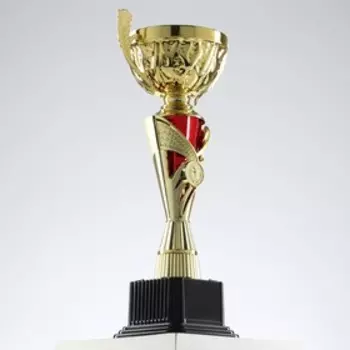 Кубок 155C, наградная фигура, золото, подставка пластик, 32 см