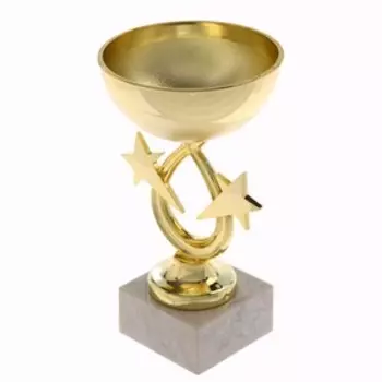 Кубок 156, наградная фигура, золото, подставка камень, 17.7 см