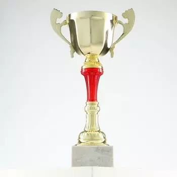 Кубок 153 В, наградная фигура, золото, подставка камень, 25 см