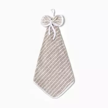 Кухонное полотенце Доляна "Полосочка" цвет коричневый 28х40 см, микрофибра, 100% п/э