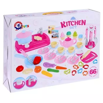 Кухня с набором посуды из 66 элементов