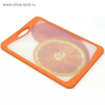 Кухонная доска Atlantis Flutto «Апельсин», цвет оранжевый, 37 x 25 см