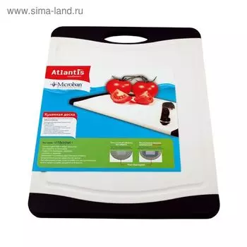 Кухонная доска Atlantis Flutto, цвет чёрно-белый, 37 x 25 см