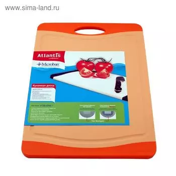 Кухонная доска Atlantis Flutto, цвет оранжевый, 20 x 14 см