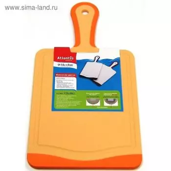 Кухонная доска Atlantis Flutto, цвет оранжевый, 35 x 18 см