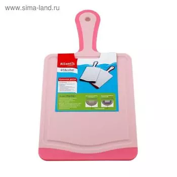 Кухонная доска Atlantis Flutto, цвет розовый, 35 x 18 см