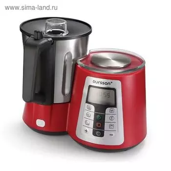 Кухонная машина Oursson KM1010HSD/RD, 1550 Вт, 13 режимов, регулировка температуры, красная