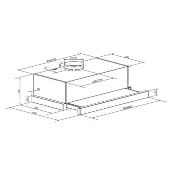 Кухонная вытяжка HOMSair FLAT 60 Glass, 20 м2, 2 режима, белый