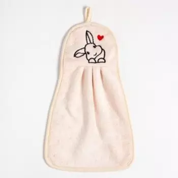 Кухонное полотенце Доляна "Зайчик" 23х36 см, микрофибра, 100% п/э