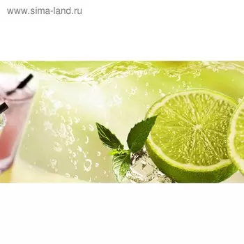 Кухонный фартук, 1200 × 600 мм, закалённое стекло 4 мм, 4 отверстия под крепёж