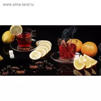 Кухонный фартук 1200х600 мм, закалённое стекло 4 мм, 4 отверстия под крепёж, цвет АРТ267