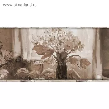 Кухонный фартук 1200х600 мм, закалённое стекло 4 мм, 4 отверстия под крепёж, цвет АРТ62