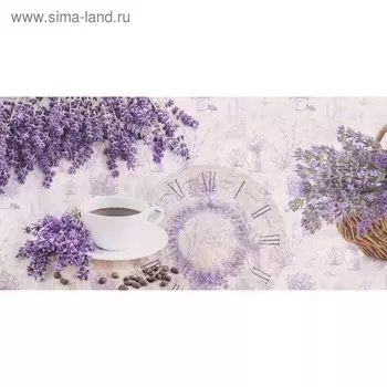 Кухонный фартук 1200х600 мм, закалённое стекло 4 мм, 4 отверстия под крепёж, цвет АРТ67