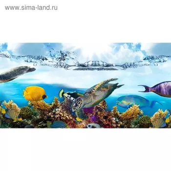 Кухонный фартук 1200х600 мм, закалённое стекло 4 мм, 4 отверстия под крепёж, цвет АРТ730