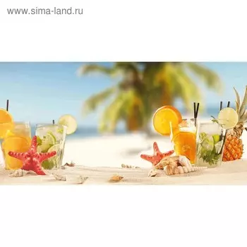 Кухонный фартук 1200х600 мм, закалённое стекло 4 мм, 4 отверстия под крепёж, цвет АРТ73