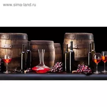 Кухонный фартук 1200х600 мм, закалённое стекло 4 мм, 4 отверстия под крепёж, цвет НП0002