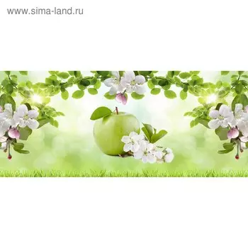 Кухонный фартук 1400х600 мм, закалённое стекло 4 мм, 6 отверстий под крепёж, цвет АРТ2266