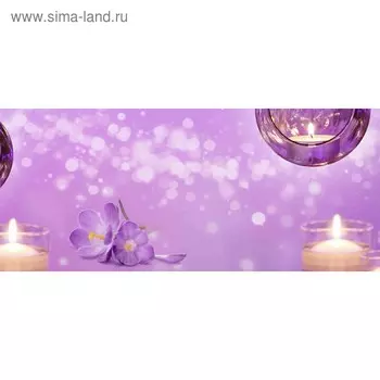 Кухонный фартук 1400х600 мм, закалённое стекло 4 мм, 6 отверстий под крепёж, цвет АРТ489