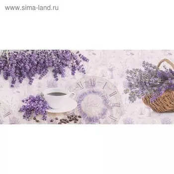 Кухонный фартук 1400х600 мм, закалённое стекло 4 мм, 6 отверстий под крепёж, цвет АРТ67