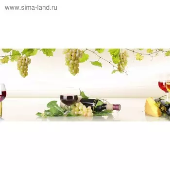 Кухонный фартук 1400х600 мм, закалённое стекло 4 мм, 6 отверстий под крепёж, цвет АРТ691