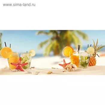 Кухонный фартук 1400х600 мм, закалённое стекло 4 мм, 6 отверстий под крепёж, цвет АРТ73