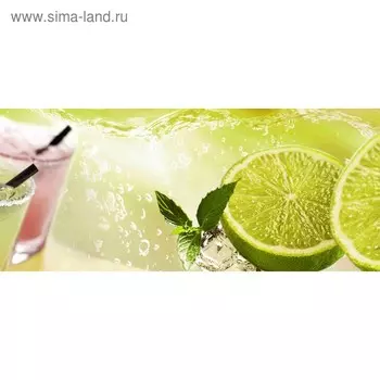 Кухонный фартук 1400х600 мм, закалённое стекло 4 мм, 6 отверстий под крепёж, цвет ФР0043