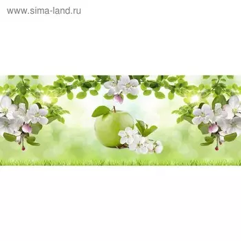 Кухонный фартук 1600х600 мм, закалённое стекло 4 мм, 6 отверстий под крепёж, цвет АРТ2266