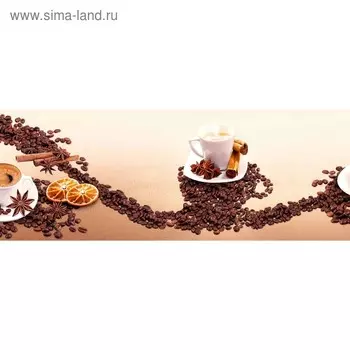 Кухонный фартук 1600х600 мм, закалённое стекло 4 мм, 6 отверстий под крепёж, цвет АРТ276