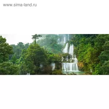 Кухонный фартук 1600х600 мм, закалённое стекло 4 мм, 6 отверстий под крепёж, цвет АРТ784