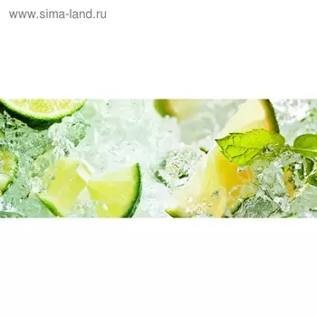 Кухонный фартук 1600х600 мм, закалённое стекло 4 мм, 6 отверстий под крепёж, цвет ФО0054