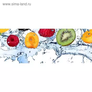 Кухонный фартук 1600х600 мм, закалённое стекло 4 мм, 6 отверстий под крепёж, цвет ФР0121