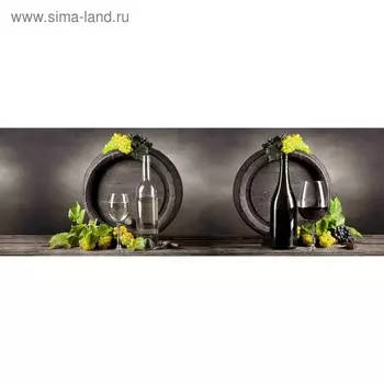 Кухонный фартук 1800х600 мм, закалённое стекло 4 мм, 6 отверстий под крепёж, цвет АРТ176