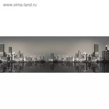 Кухонный фартук 1800х600 мм, закалённое стекло 4 мм, 6 отверстий под крепёж, цвет АРТ1857