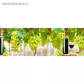 Кухонный фартук 1800х600 мм, закалённое стекло 4 мм, 6 отверстий под крепёж, цвет АРТ2199