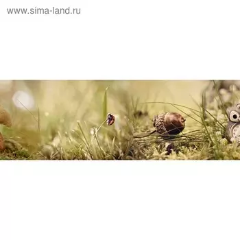 Кухонный фартук 1800х600 мм, закалённое стекло 4 мм, 6 отверстий под крепёж, цвет АРТ238