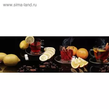 Кухонный фартук 1800х600 мм, закалённое стекло 4 мм, 6 отверстий под крепёж, цвет АРТ267