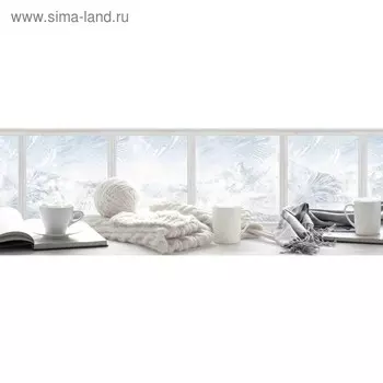 Кухонный фартук 1800х600 мм, закалённое стекло 4 мм, 6 отверстий под крепёж, цвет АРТ777