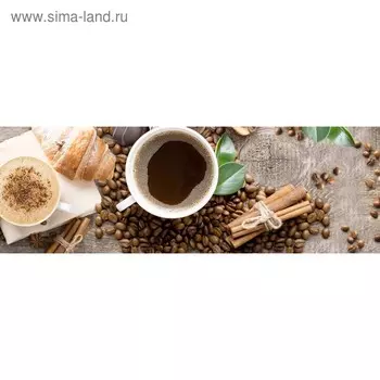 Кухонный фартук 1800х600 мм, закалённое стекло 4 мм, 6 отверстий под крепёж, цвет АРТ801