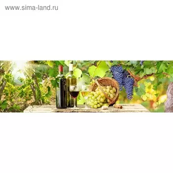 Кухонный фартук 2000х600 мм, закалённое стекло 4 мм, 6 отверстий под крепёж, цвет АРТ312