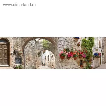 Кухонный фартук 2000х600 мм, закалённое стекло 4 мм, 6 отверстий под крепёж, цвет АРТ367