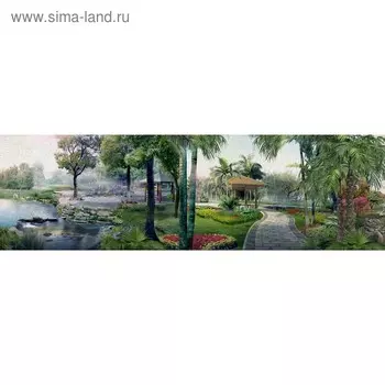 Кухонный фартук 2000х600 мм, закалённое стекло 4 мм, 6 отверстий под крепёж, цвет АРТ401