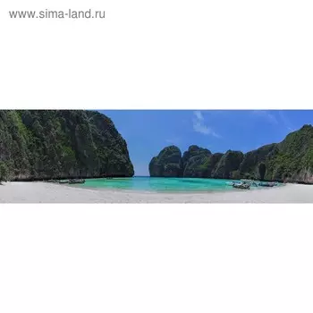 Кухонный фартук 2000х600 мм, закалённое стекло 4 мм, 6 отверстий под крепёж, цвет МП0034