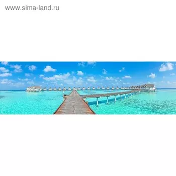 Кухонный фартук 2000х600 мм, закалённое стекло 4 мм, 6 отверстий под крепёж, цвет МП0072