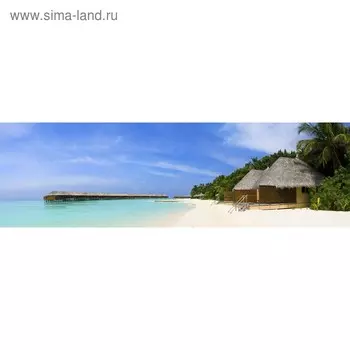 Кухонный фартук 2000х600 мм, закалённое стекло 4 мм, 6 отверстий под крепёж, цвет МП0166