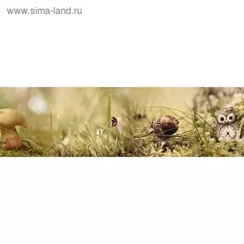 Кухонный фартук 2100х600 мм, закалённое стекло 4 мм, 6 отверстий под крепёж, цвет АРТ238