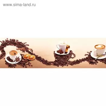 Кухонный фартук 2100х600 мм, закалённое стекло 4 мм, 6 отверстий под крепёж, цвет АРТ276