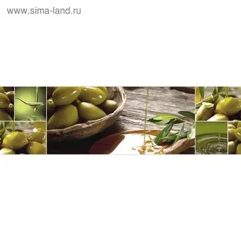 Кухонный фартук 2100х600 мм, закалённое стекло 4 мм, 6 отверстий под крепёж, цвет АРТ303