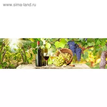 Кухонный фартук 2100х600 мм, закалённое стекло 4 мм, 6 отверстий под крепёж, цвет АРТ312