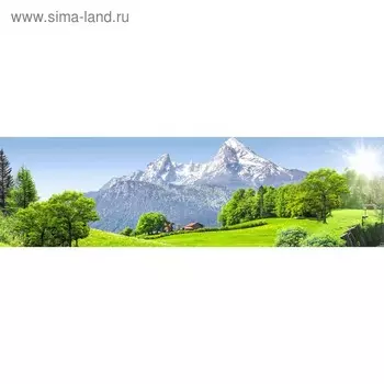 Кухонный фартук 2100х600 мм, закалённое стекло 4 мм, 6 отверстий под крепёж, цвет АРТ746